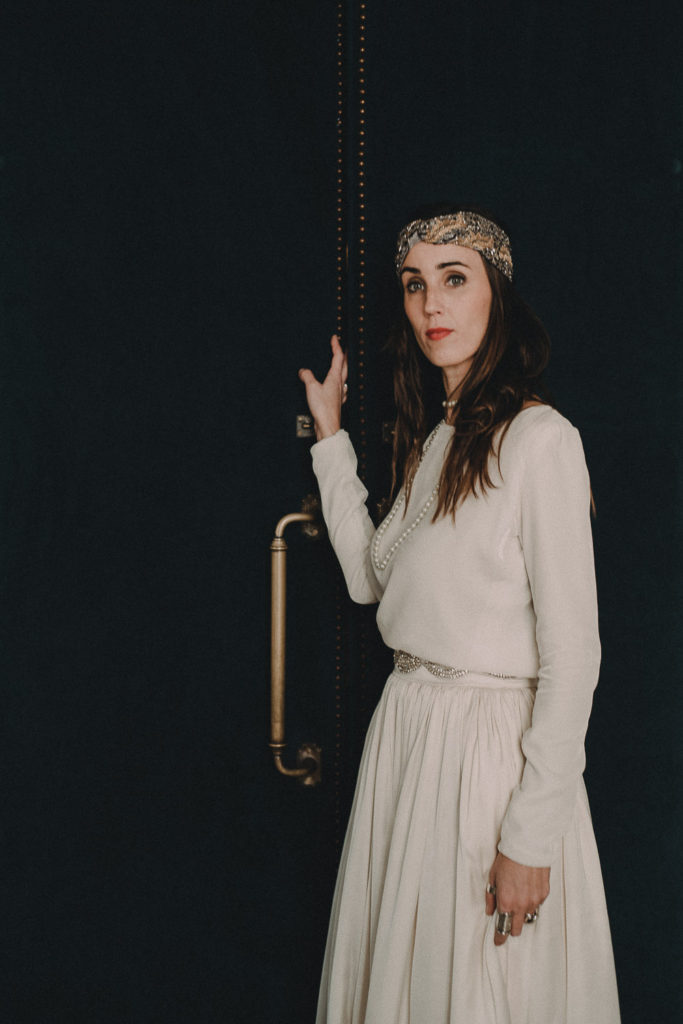 bride at theatre doors - brides inspiration wedding photographer