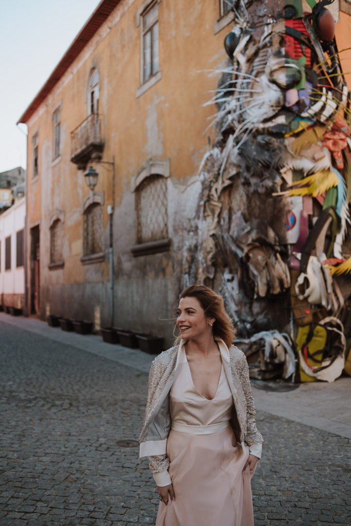 urban art rabbit by Bordalo II - bride inspiration wedding photographer