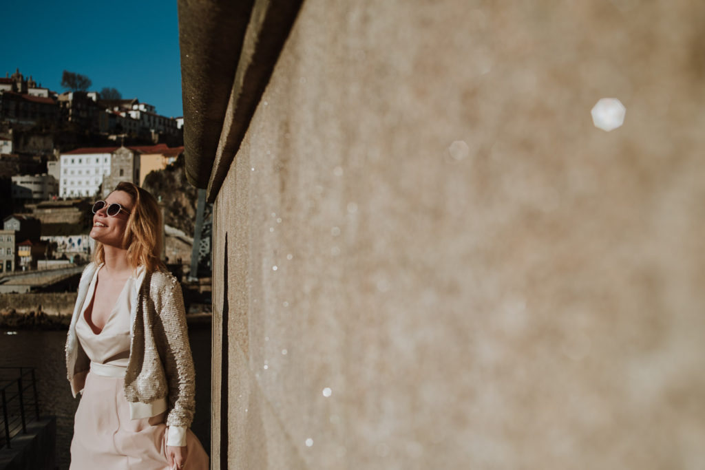 winter sun and joyful bride - bride inspiration wedding photographer