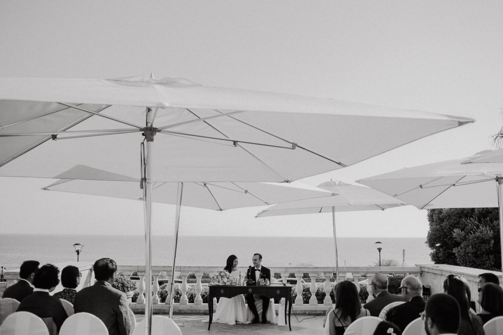 destination wedding cascais - bride and groom at ceremony